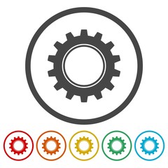 Cogwheel gear mechanism icon 