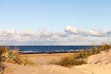 Fototapeta na wymiar Morning by Baltic sea at Liepaja, Latvia.