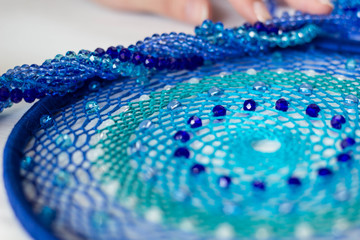 set for making a Dreamcatcher, beads