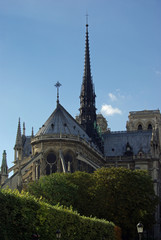 Fototapeta na wymiar Chevet de la cathédrale Notre-Dame-de-Paris, France