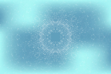 Geometric abstract connected line with dots. Big data visualization. Molecule and communication background. Social network information. Modern technology concept. Vector illustration.