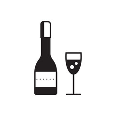 Conceptual vector illustration of sparkling champagne glasses. C