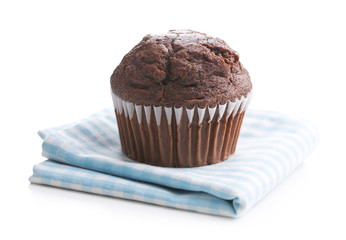 The tasty chocolate muffin.