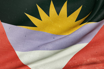 Fototapeta na wymiar Antigua and Barbuda flag waving
