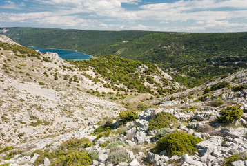 Fototapeta na wymiar Vransko Lake, Cres Island, Croatia