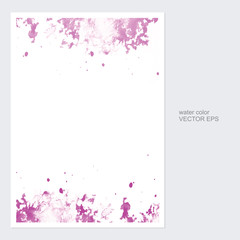 card with watercolor on white background for your design vector
