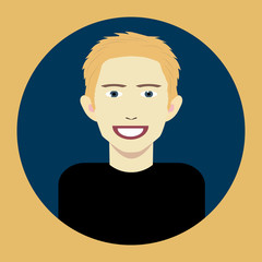 Man icon. Flat style vector illustration.