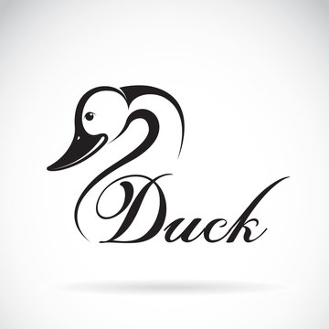 Vector of a duck design on a white background.