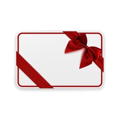 White blank gift card template