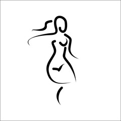 female figure vector icon