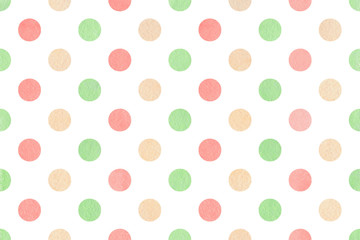Watercolor polka dot background.