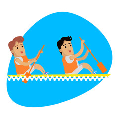 Rowing Sport template. Summer games