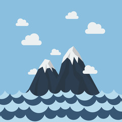 Summer sea and mountain