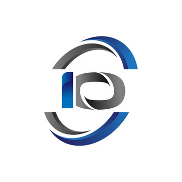 Simple Modern Initial Logo Vector Circle Swoosh io
