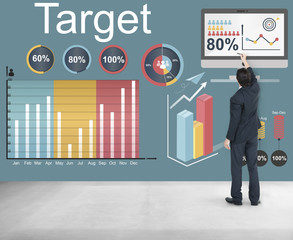 Target Strategy Vision Mission Marketing Concept