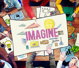 Imagine Creative Dream Expect Ideas Vision Concept