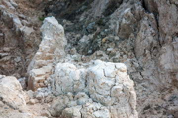 Clay at the bottom of the quarry