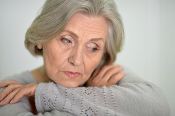 melancholy Senior woman 