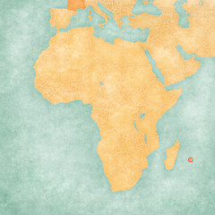 Map of Africa - Reunion