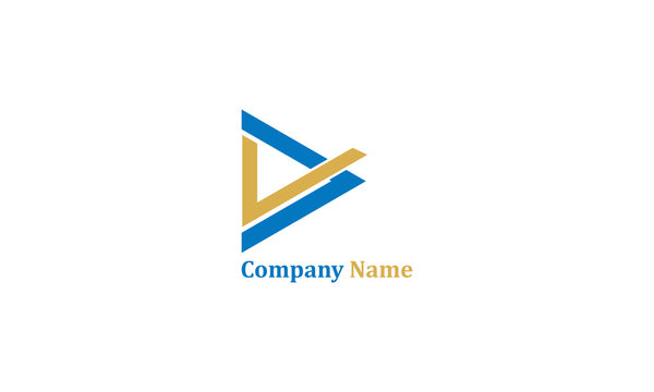 Delta letter logo template on dark background, d triangle sign, 2d vector, eps 10