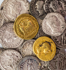 Ancient coin of the Roman Empire.