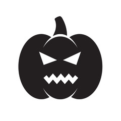 Black angry Halloween pumpkin
