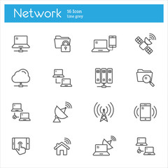 Network line icons