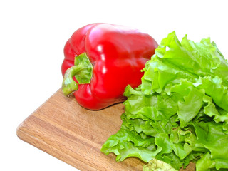 red pepper salad on a plate
