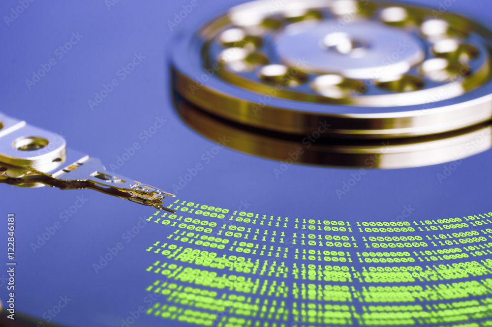Poster hard disk and binary code