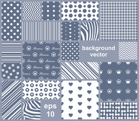 Obraz premium Vector abstract seamless patchwork pattern with geometric and floral ornaments, stylized flowers, dots and lace. Vintage boho style.
