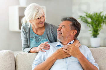 Senior couple at home
