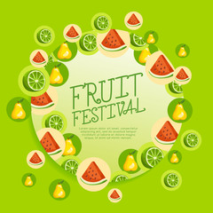 Fruit Festival : Fruit Elements : Vector Illustration