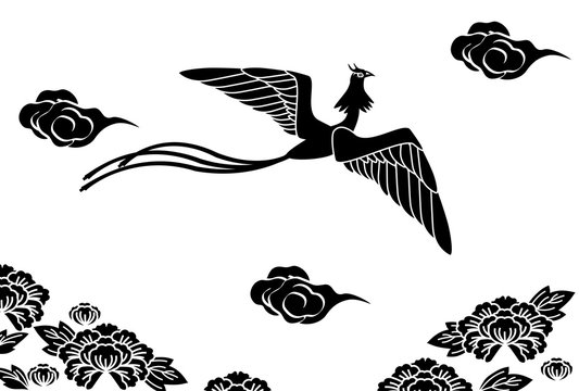 鳳凰 飛翔 牡丹 Stock イラスト Adobe Stock 鳳凰 飛翔 牡丹 Stock イラスト Adobe Stock