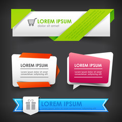 Collection of colorful web tag banner promotion sale discount st