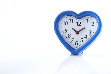 Blue heart alarm clock