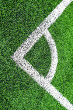 Corner of the Artificial turf football (Soccer) field, Background
