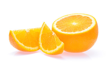 Orange fruit isolated on white background