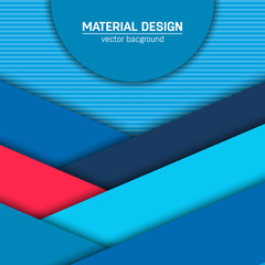 Vector material design background. Abstract creative concept layout template. For web and mobile app, paper art illustration design. style blank, poster, booklet. Motion wallpaper element. Flat ui.