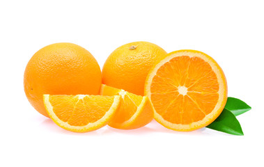 Orange fruit isolated on white background