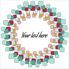 Abstract Round Form of Vector Bubbles. Modern Design Circle Template Background.
