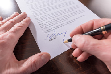 Signing of a contract
