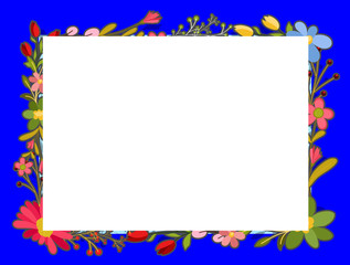 Blank Flowers Banner Vector