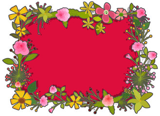 Natural Flowers Frame Design