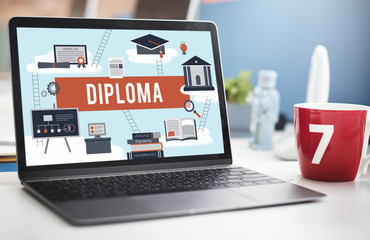 Diploma College Degree Certificate Intelligence Concept