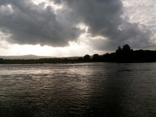 Big River with Cloudy Sky