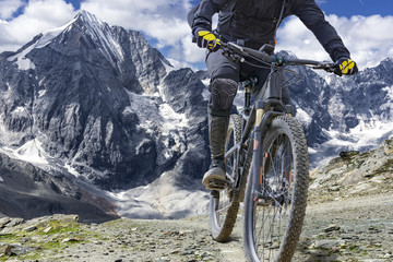 Adventure travel mountain biking great height