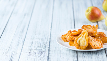 Bowl with dried Pears (close-up shot)