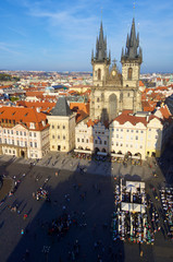 Naklejka na ściany i meble Prague cityscape view
