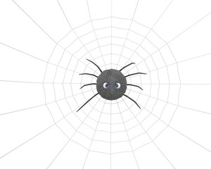 Obraz premium 3d illustration little, fluffy spider