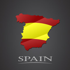 Obraz premium Map of spain. vector illustration